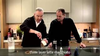 aerolatte  milk frother makes three layer caffè latte macchiato [upl. by Ettelracs]