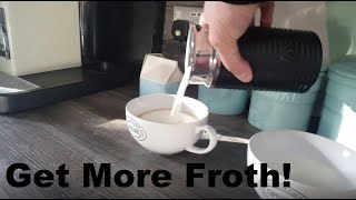 How to Get More Froth from Your Nespresso Coffee Aeroccino  Nespresso tips and help [upl. by Swaine]